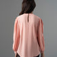 Pink Rayon Pleated Blouse