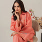 Coral- 2Pcs Embroidered Coord Set