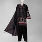 Black Printed Cambric Unstitched 3Pc