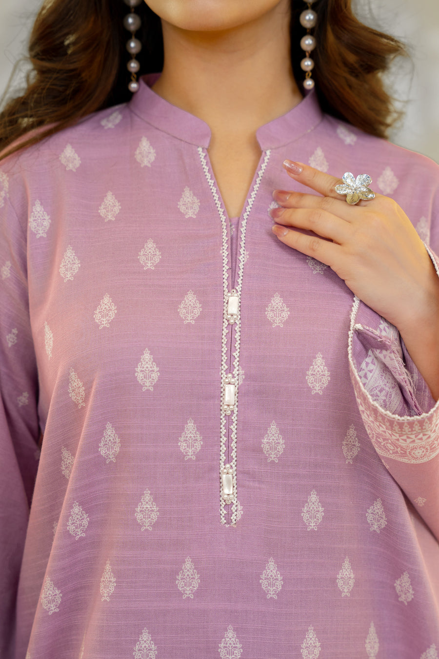 Stitched 3Pc - Printed Khaddar - NPWKDP3009