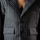 Monochrome Stripe Coat