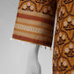 Light Brown Printed Khaddar Slub Unstitched 3Pc