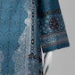 Blue Printed Cambric Unstitched 3Pc
