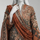 Brown Printed Light Khaddar Slub Unstitched 3Pc