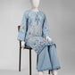 Blue Embroidered Cambric Unstitched 2Pc