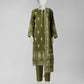 Green Yarn Dyed Jacquard Unstitched 3Pc