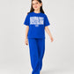 Bright Blue Graphic Jersey Co-ord Set
