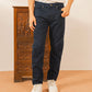 Navy Straight Fit Denim Pants