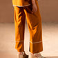 Caramel Striped Crepe Pants