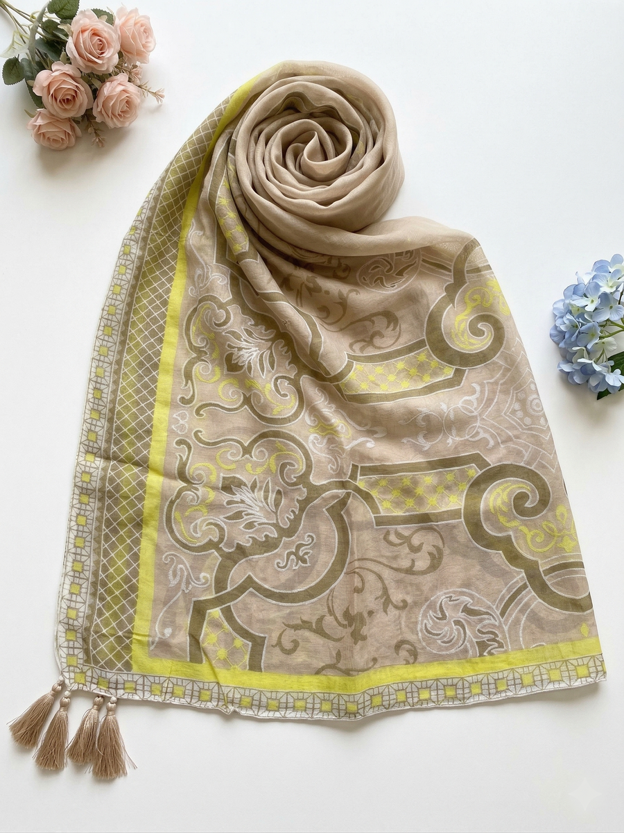 01 Piece Ready to Wear - Printed Chiffon Dupatta