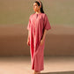 Pink Crepe Button Down Dress