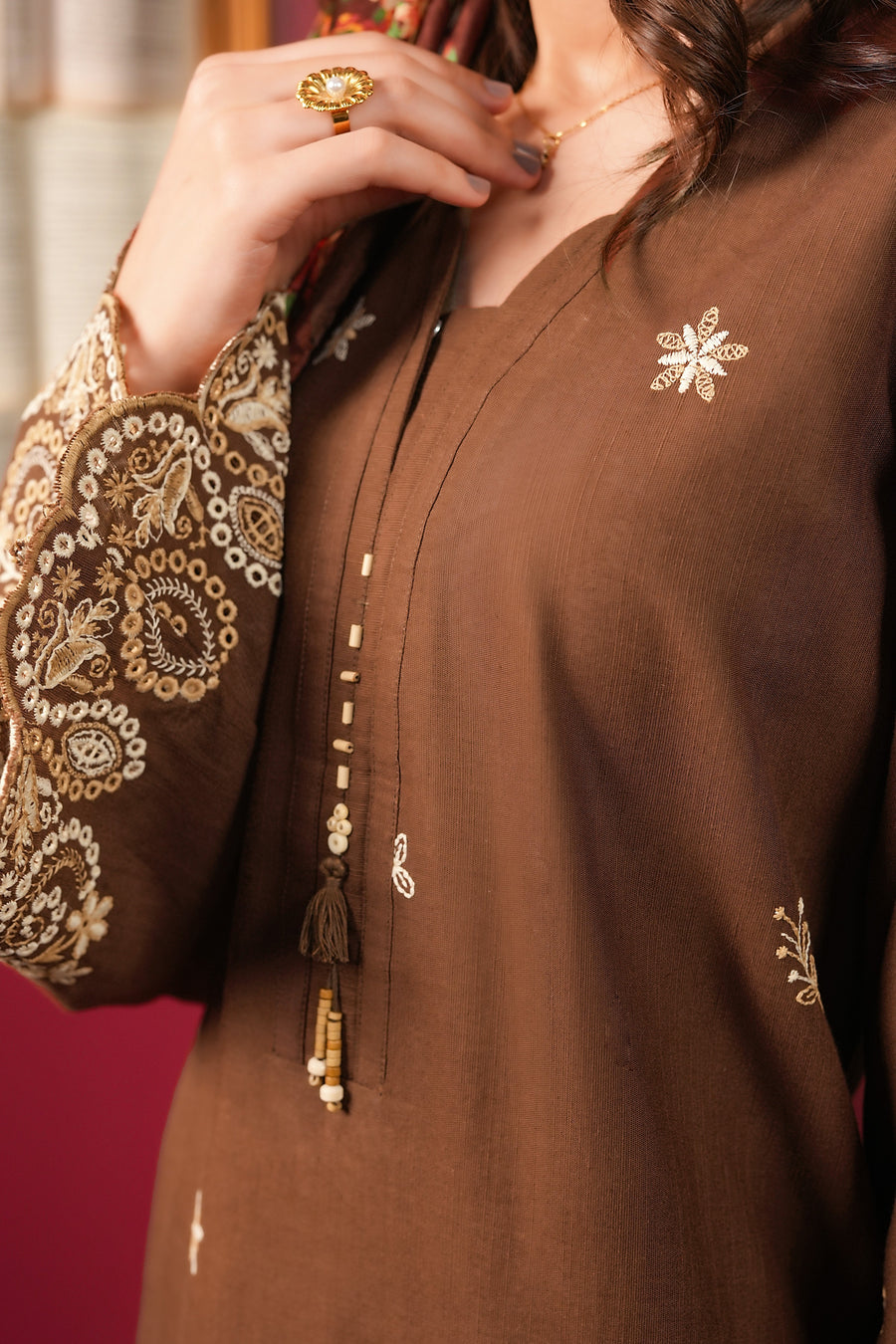 Stitched 2Pc - Embroidered Khaddar - NPWKDS2004