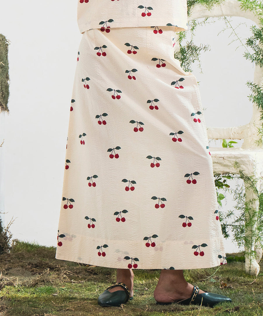 Printed Cherry Skirt