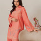 Coral- 2Pcs Embroidered Coord Set