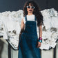 Mid Blue Dungaree Skirt