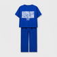 Bright Blue Graphic Jersey Co-ord Set