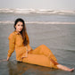 Caramel Striped Button Down shirt