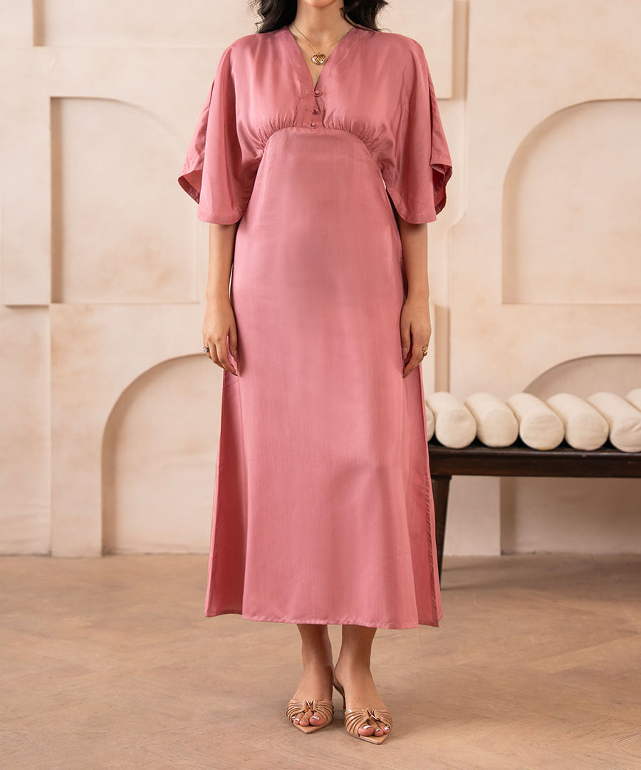 Rose Silk Muse Dress