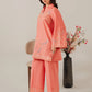 Coral- 2Pcs Embroidered Coord Set