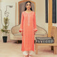 2PC - Embroidered Self Textured Suit