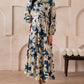 Ocean Ink Floral Dress
