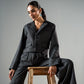 Monochrome Stripe Coat