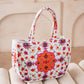 Floral Quilted Tote Bag