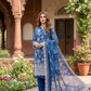 03 Piece Stitched Embroidered with cutwork embroidered chiffon dupatta