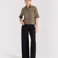 CROPPED PATCH POCKET SHIRT