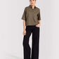 CROPPED PATCH POCKET SHIRT