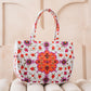 Floral Quilted Tote Bag