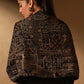 Qala Velvet Stole - Black