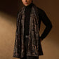 Qala Velvet Stole - Black