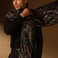 Qala Velvet Stole - Black