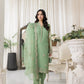03 Piece Ready to wear Embroidered Organza