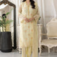 03 Piece Ready to wear Embroidered Organza