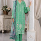 03 Piece Ready to wear Embroidered Raw Silk With Printed Polyester Chiffon Dupatta