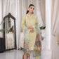 03 Piece Ready to wear Embroidered Raw Silk With Printed Polyester Chiffon Dupatta
