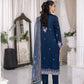 03 Piece Ready to wear Embroidered Raw Silk With Printed Polyester Chiffon Dupatta
