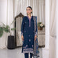 03 Piece Ready to wear Embroidered Raw Silk With Printed Polyester Chiffon Dupatta