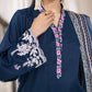 03 Piece Ready to wear Embroidered Raw Silk With Printed Polyester Chiffon Dupatta