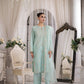 03 Piece Ready to wear Embroidered Raw Silk With Printed Polyester Chiffon Dupatta