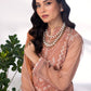 03 Piece Ready to wear  Embroidered Organza with printed chiffon dupatta