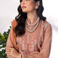 03 Piece Ready to wear  Embroidered Organza with printed chiffon dupatta