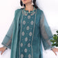 03 Piece Ready to wear  Embroidered Khaddi net with Khaddi dupatta
