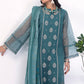 03 Piece Ready to wear  Embroidered Khaddi net with Khaddi dupatta
