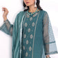 03 Piece Ready to wear  Embroidered Khaddi net with Khaddi dupatta