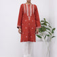 01 Piece Ready to wear  dyed Embroidered Shirt