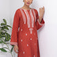 01 Piece Ready to wear  dyed Embroidered Shirt