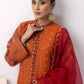 03 Piece Ready to wear Embroidered Khaddi Net with Organza dupatta